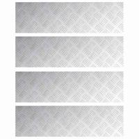 VidaXL Trap tread rechthoekig 4 pcs zilver 70 x 20 cm aluminium - thumbnail