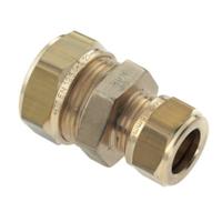 Bonfix knelkoppeling - Rechte verloopkoppeling - 15mm x 10mm - Messing - thumbnail