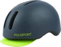 Polisport helm commuter mat grijs/fluo geel l 58-61cm - thumbnail
