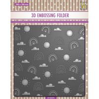 Nellie's Choice • 3d embossing folder achtergrond regenboog 15x15cm - thumbnail