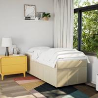Boxspring met matras stof crèmekleurig 90x200 cm - thumbnail