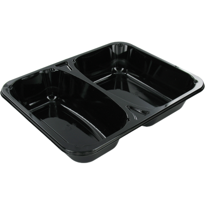 Bak | CPET | 2-vaks | 227x178x43mm | zwart