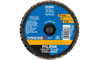 PFERD TOOLS 47202531 CDR PFF 75 A 60 Lamellenschijf Diameter 75 mm Brons, Titanium, Titaniumlegering, Koper, Messing, RVS, Grijs/grauw sferoïdisch gietijzer,