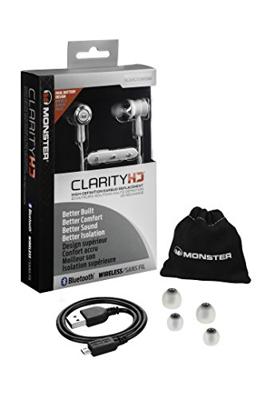 Monster Clarity HD beugel oor hoofdtelefoon draadloze Bluetooth in-ear hoofdtelefoon wit
