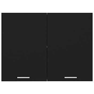 Hangkast 80x31x60 cm spaanplaat zwart