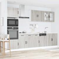 7-delige Keukenkastenset Kalmar bewerkt hout grijs sonoma eiken - thumbnail
