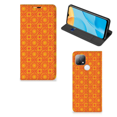 OPPO A15 | Hoesje met Magneet | Batik Oranje