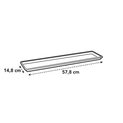 Elho Green Basics Balkonbak Plantenschotel Zwart 60cm - thumbnail