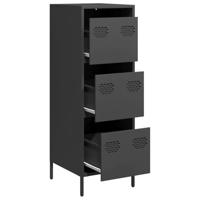 Hoge kast 39x35x103,5 cm staal zwart - thumbnail