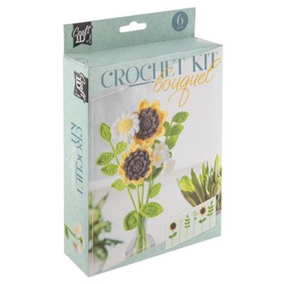 Craft ID Haakpakket bloemen boeket 6 zonnebloemen Craft ID Haakpakket bloemen boeket 6 zonnebloemen
