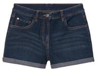 pepperts! Meisjes jeansshort (152, Donkerblauw) - thumbnail