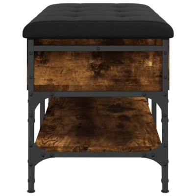 Schoenenbank 82x42x45 cm bewerkt hout gerookt eikenkleurig