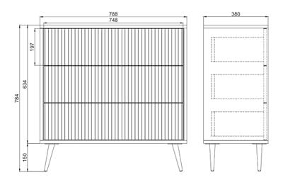 NADUVI Collection Dressoir Giulia 6 lades
