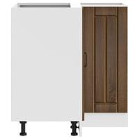 Keuken hoekonderkast Lucca bewerkt hout bruin eikenkleur - thumbnail