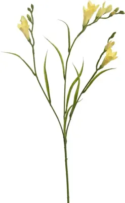 Kunstbloem Freesia steel 65cm - geel