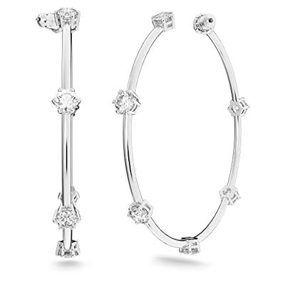 Swarovski 5638698 Oorringen Constella zilverkleurig-wit 6,2 x 6,2 cm - thumbnail