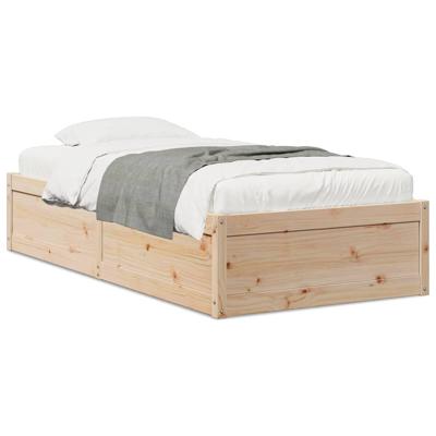 Bedframe zonder matras massief grenenhout 90x200 cm