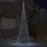 LED Kerstboom met 450 LED Koudwit 138.5 x 138.5 x 399 cm Metaal - thumbnail