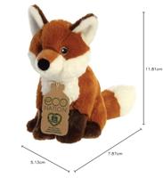 Eco Nation Pluchen knuffel - vos - 23 cm - thumbnail