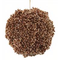 CF label kersthanger Allium 10 cm zijde roze - thumbnail