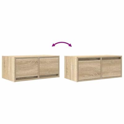 TV-meubel 60x31x25,5 cm bewerkt hout sonoma eikenkleurig