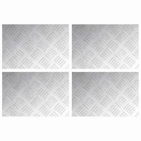 VidaXL Trap tread rechthoekig 4 pcs zilver 30 x 20 cm aluminium - thumbnail