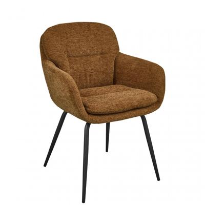 Woood Runa eetkamerstoel chenille Caramel