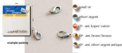 Darice • karabijnsluiting 12mm 12pcs copper