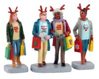Lemax girls christmas shopping trip, s/3 kerstdorp figuur type 5 2021 - thumbnail