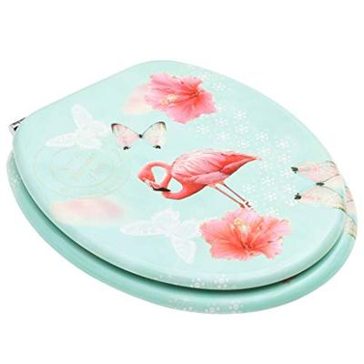 Toiletbril met deksel flamingo MDF Toiletbril met deksel flamingo MDF