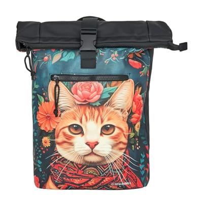 New Rebels Mart Art - New York Catface 21L Rugtas Rolltop Waterafstotend Laptop 15.6"