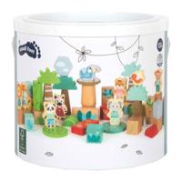 Small Foot - houten bouwblokken jungle friends fsc - 50dlg. - thumbnail