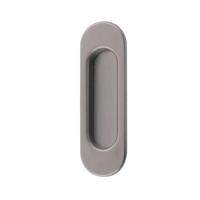 Hardbrass Schuifdeurkom ovaal Inca - mat nikkel - thumbnail