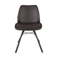 Tweedekansje Zuiver Brent stoel Air gestoffeerd chocolate black - thumbnail