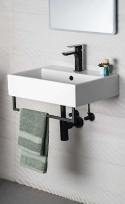 Wastafel Opbouw Sapho Aqualine Rechthoekig 60x42x13.3 cm Keramiek Wit - thumbnail