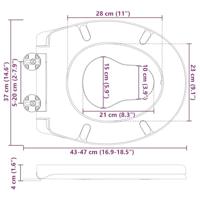 VidaXL Toiletzitting wit 47 x 37 x 4 cm duroplast - thumbnail