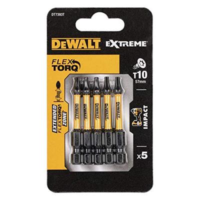 DeWALT DT7393T Extreme Impact Torsion Schroefbits T10 50mm VE=5 - thumbnail