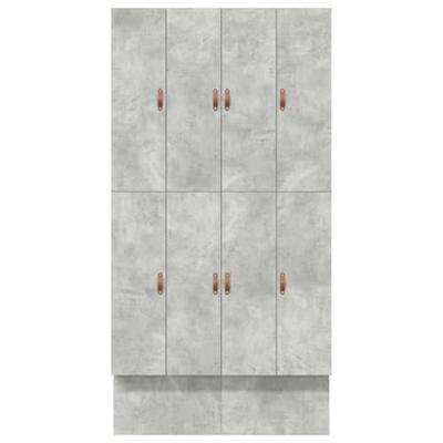Opbergbedframe Beton Grijs 236.5 x 120 x 31.5 cm Bewerkt hout