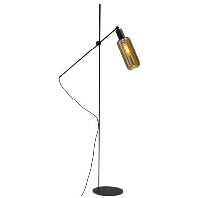 Masterlight Vloerlamp zwartBounty verstelbaar met cilindrisch glas - 1471-05-05-5