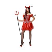 Kostuums voor Volwassenen Rood Demoness Maat XS/S - thumbnail