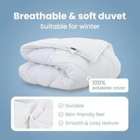 VidaXL Winter dekbed wit 240 x 222 x 5 cm polyester - thumbnail