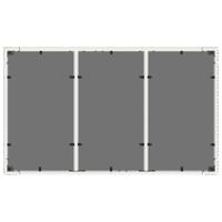 Tuintafel met glazen blad 150x90x75 cm poly rattan wit - thumbnail