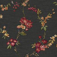 Dutch Wallcoverings Fabric Touch/Bs1 Flower Black - Zwart - thumbnail