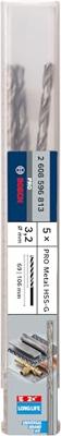 Bosch Accessories 2608596813 HSS Metaal-spiraalboor 3.2 mm Gezamenlijke lengte 106 mm Geslepen DIN 340 Cilinderschacht 5 stuk(s)