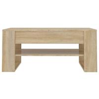 Salontafel 102x55x45 cm bewerkt hout sonoma eikenkleurig - thumbnail