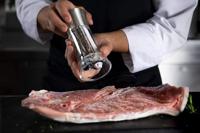 2-in-1 zout- en pepermolen - BISETTI - Dual Big Acrylic - roestvrij staal - thumbnail