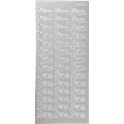 Creotime foliestickers Menu 42 stuks zilver Creotime foliestickers Menu 42 stuks zilver