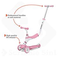 MONDO On and Go Scribble Scooter 5 in 1 - Roze - thumbnail