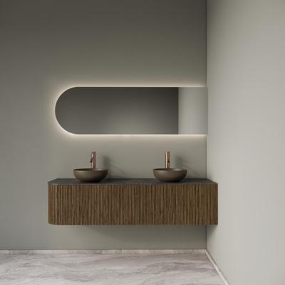 Badkamermeubelset Gliss Design Alluro 160 cm Rechts Castle Brown Badkamermeubelset Gliss Design Alluro 160 cm Rechts Castle Brown