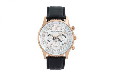 Krug-Baumen Air Traveller Diamond 46mm 610701DS Heren Horloge